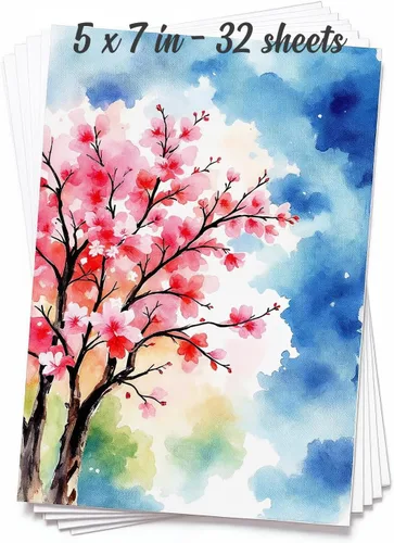 Miniatura 12 de Bloc de papel de acuarela de 64 hojas, A6, de 4 x 6 pulgadas, papel de color de agua de 140 libras/10.58 oz/m², 100% pulpa de algodón, suministros