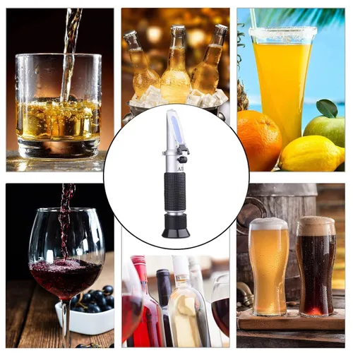 Miniatura 5 de Refractómetro Brix con ATC - Refractómetro digital Tiaoyeer de mano para elaboración de cerveza y vino, gravedad específica de doble escala