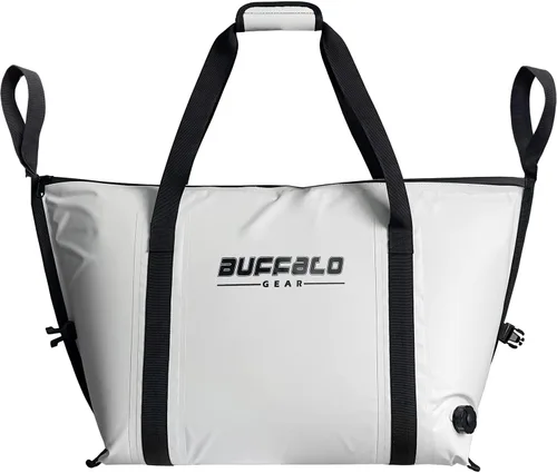 Miniatura 15 de Buffalo Gear Enfriador de pescado aislado – Bolsa de fondo plano impermeable de 27.5 cuartos de galón, 58 cuartos de galón, a prueba de fugas