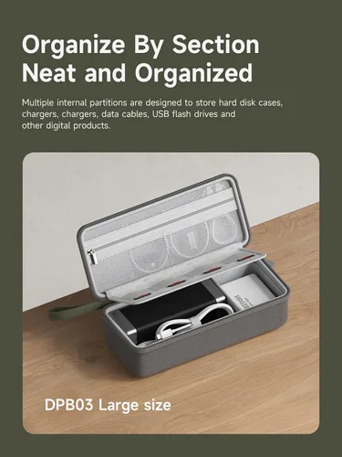 Miniatura 2 de Hagibis Organizador de artículos electrónicos, estuche de viaje organizador de cables, bolsa portátil impermeable para cable, cargador, banco