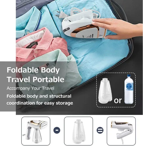 Miniatura 2 de Vaporizador para ropa, vaporizador de ropa de mano de 1600 W, vaporizador portátil de ropa, plancha que elimina las arrugas, calentamiento rápido