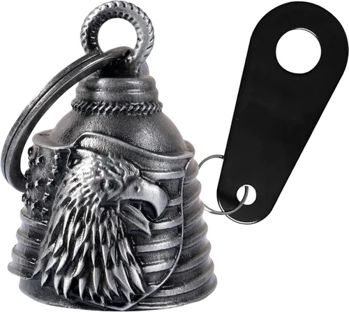 Miniatura 12 de Dream Apparel Campana de Motocicleta Ángel Guardián Aleja Gremlins, Campana de Motociclista para Hombres Mujeres Motociclistas, Regalo de Buena