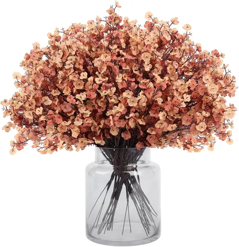 Miniatura 9 de MACTING 24 flores artificiales de aliento de bebé a granel, resistentes a los rayos UV, flores de seda sintética de gypsophila para jarrón, boda