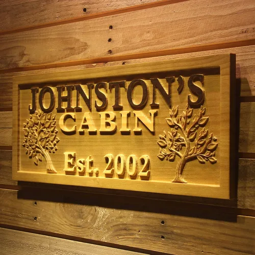 Miniatura 14 de ADVPRO wpa0031 - Letrero de madera personalizado con nombre de Lake House para decoración del hogar, boda, tamaño mediano, 18.25 x 7.25 pulgadas