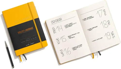Miniatura 18 de LEUCHTTURM1917 The Official Bullet Journal Edition 2 - Cuaderno construido para BuJo, tamaño mediano A5 204 páginas de papel de 4.23 oz/m², con guía
