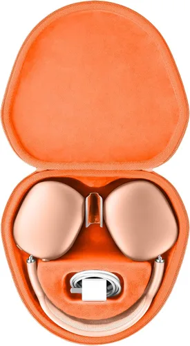 Miniatura 21 de co2CREA Funda rígida con modo de sueño, reemplazo para auriculares Apple AirPods Max inalámbricos de diadema (Funda negra)