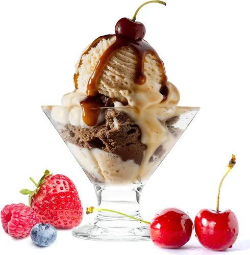 Vikko Tazones de postre, cuencos de helado de 5.5 onzas, juego de 6 tazas de postre con patas para hielo, pudín, fruta y más, aptos para lavavajillas