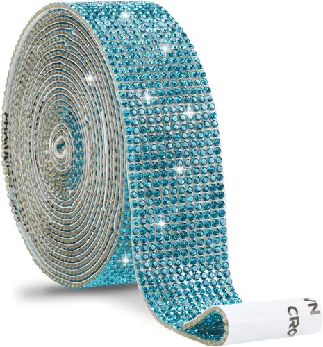 Miniatura 30 de Cinta de cristal autoadhesiva, calcomanías de diamantes de imitación para envoltura de regalos, manualidades, proyectos de decoración, bodas