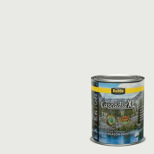 Miniatura 155 de Rodda Paint CASCADIA XL - Pintura e imprimación satinada para exteriores en uno, cuarto de galón, blanco abstracto