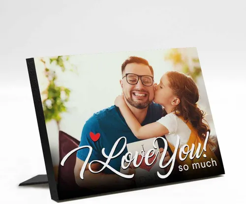 Miniatura 31 de InterestPrint Panel de fotos personalizado para papá y nombre para exhibición de mesa, mejor papá estrella, 6 fotos, marco de fotos personalizado