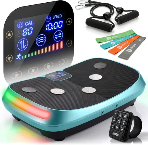 Miniatura 14 de Lifepro 4D Vibration Plate Exercise Machine — Triple Motor, 7 Presets, 60 Speeds Rumblex Plus/Pro Vibrating Platform with Wrist Remote — Whole Body