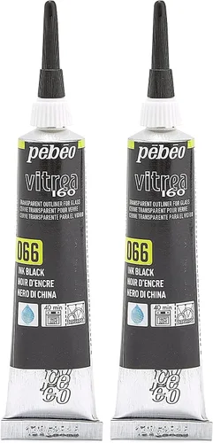 Miniatura 10 de Pebeo Vitrea 160, Juego de 10 Delineadores de Pintura para Vidrio, Tubos de 20 ml 0.67 fl oz (Paquete de 10)