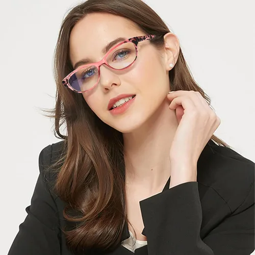 Miniatura 7 de SIGVAN Gafas de Lectura de Ojo de Gato para Damas 5 Pares con Bloqueo de Luz Azul Bisagra de Resorte Estampado de Patrón de Moda Lectores