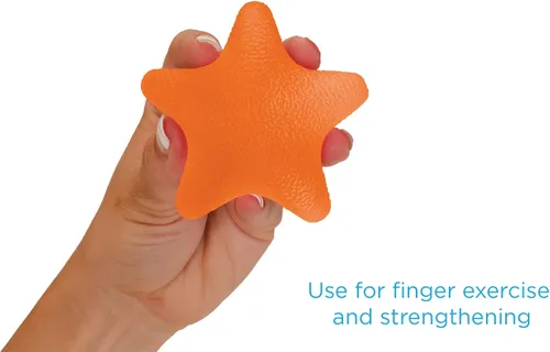 Miniatura 7 de NOVA Estrella ejercitadora de mano, estrella de agarre de mano para fuerza, estrés y recuperación, viene en 3 niveles de resistencia, rosa suave
