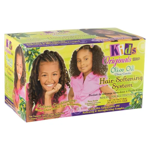 Originals by Africa's Best Aceite de oliva para niños, sistema de suavizado de cabello ultra suave, natural ultra suave, acondicionador orgánico,