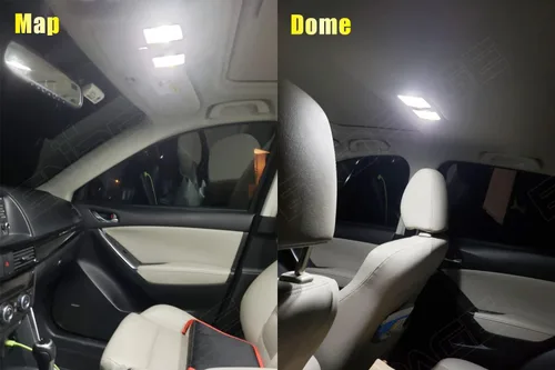 Miniatura 3 de Kit de 9 luces LED CX5 para interior Mazda CX-5 2013 2014 2015 2016 2017 2018 2019 2020 2021 blanco 6000K paquete de iluminación LED interior +