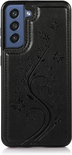 Miniatura 7 de Funda de teléfono para Samsung Galaxy S21 FE Gaxaly S 21 FE 5G con protector de pantalla de vidrio templado, tarjetero con soporte para tarjetero