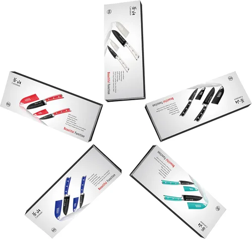 Miniatura 9 de Cangshan S+ Series 1022124 Juego de cuchillos de iniciación Santoku de acero alemán forjado de 2 piezas con revestimiento de titanio, con fundas