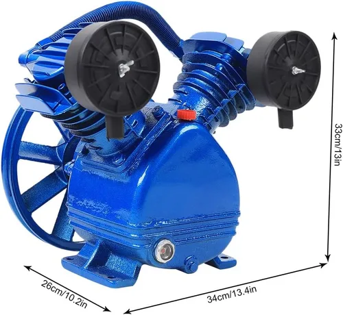 Miniatura 3 de Cabezal de bomba de compresor de aire Doble etapa V-0.25/8,3HP 115PSI V-tipo 2-Cilindro Bomba del compresor de aire Cabeza 2.2KW (V-0.25/8)