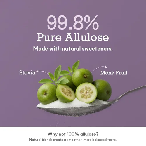 Miniatura 5 de My Normal Alulosa en polvo Keto de 16 onzas, mezcla de alulosa, fruta del monje y stevia, 99.8% de alulosa, sustituto de azúcar 1:1, sin OGM, sin