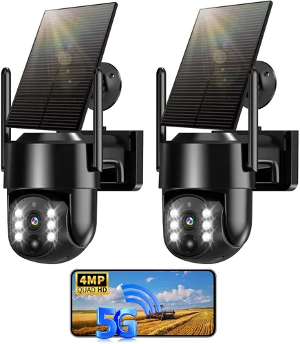 Miniatura 8 de Cámaras de seguridad solares inalámbricas para exteriores, cámaras de seguridad de 2K 4MP alimentadas por batería, cámara PTZ WiFi
