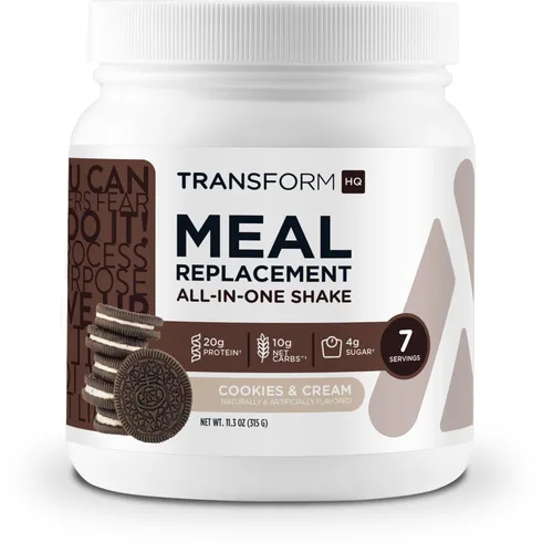 Miniatura 19 de TransformHQ Batido en polvo de reemplazo de comidas, 7 porciones (crema de naranja), sin gluten, sin OMG