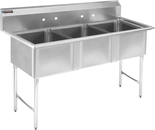 Miniatura 13 de DuraSteel Fregadero de Acero Inoxidable para Servicios Generales - Certificado NSF Tazón Individual de 18" x 18" x 12" - No Incluye Grifo Sin Plomo