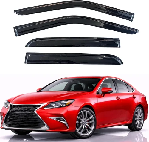 Miniatura 234 de KPY Visor de ventana compatible con Hyundai Tucson 2021-2025, 4 piezas de deflector de ventilación para ventana lateral, estilo Mugen, protector