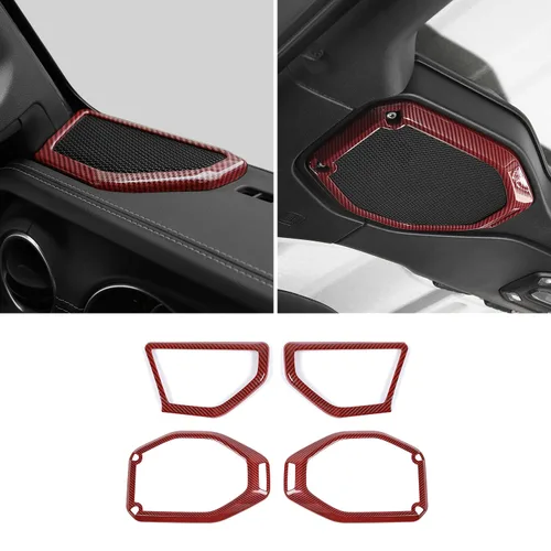 Miniatura 12 de RAZPOY Para JL 4 piezas una cubierta de altavoz de pilar para altavoz de techo, ajuste de audio compatible con Jeep Wrangler JL JLU y Gladiator JT