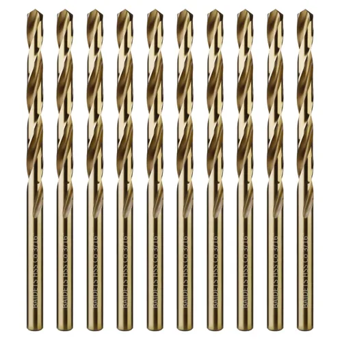 Miniatura 13 de BAIDETS M35 - Brocas de cobalto de 1/4 pulgadas, 10 piezas, juego de brocas helicoidales de metal HSS de 1/4 pulgadas para metal duro, acero