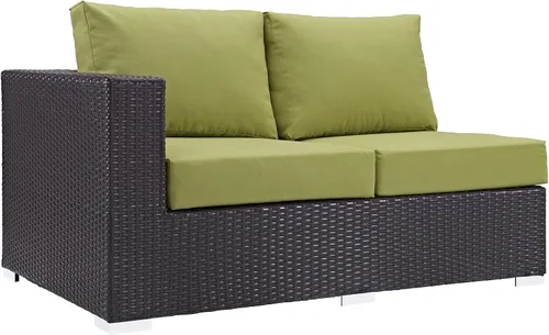 Miniatura 4 de Modway EEI-1911-EXP-ORA Convene - Muebles otomanos cuadrados de tela para patio, muebles de exterior, color naranja espresso Espresso Naranja