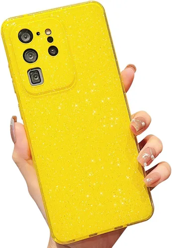Miniatura 36 de MINSCOSE Compatible con Samsung Galaxy S22 Plus Case, Bonito Color Neón Brillante, con Purpurina Brillante Delgada Resistente a Golpes de Silicona
