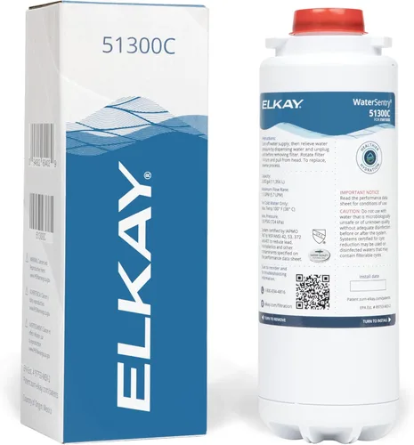 Elkay WaterSentry 51300C - Filtro con certificación NSF/ANSI de microplásticos (individual) (llenadores de botellas)