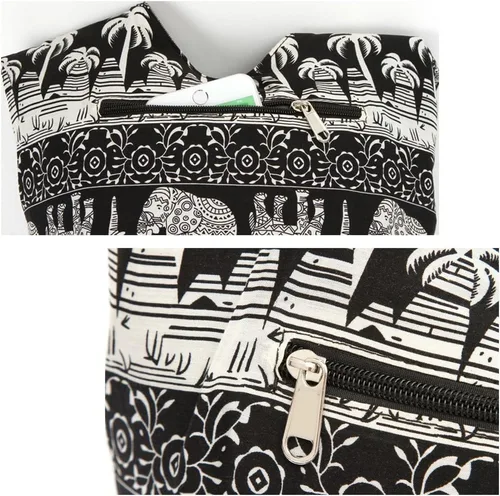 Miniatura 25 de KARRESLY - Bolso bandolera de algodón bohemio, estilo hippie, hecho a mano
