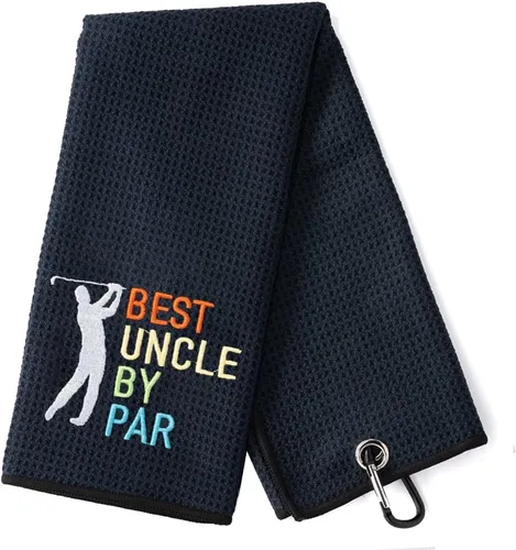 Miniatura 6 de DYJYBMY Best Grandpa by Par - Toalla de golf divertida, toallas de golf bordadas para bolsas de golf con clip, toalla de golf para abuelo, regalo