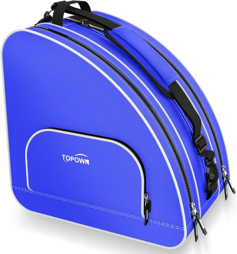 Miniatura 7 de TOPOWN Bolsa premium para patines de hielo - Bolsa de patines y cuchillas para hombres y mujeres - Negro y rojo rosa