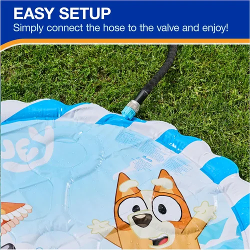 Miniatura 4 de SwimWays Bluey Splash Mat, Kids Splash Pad, juguetes al aire libre, suministros de fiesta Bluey y juguetes acuáticos para edades de 1 año en adelante
