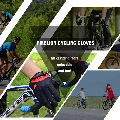 Miniatura 5 de Guantes de ciclismo para hombres y mujeres, guantes de ciclismo para carreras de carretera MTB DH al aire libre, dedos completos, guantes