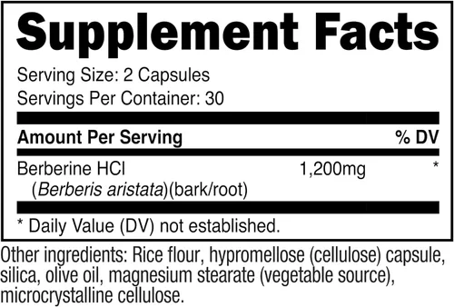 Miniatura 8 de Nutricost Berberina HCl 1200 mg, 60 cápsulas vegetarianas, sin gluten y sin OMG