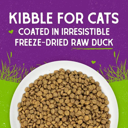 Miniatura 5 de Stella & Chewy's Comida cruda para gatos recubierta – croqueta alta en proteínas, sin granos con pato sin jaulas – Soporte digestivo premium