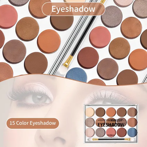 Miniatura 6 de Kit completo de maquillaje de 34 piezas todo en uno para mujeres, incluye paleta de sombras de ojos, barra de contorno, jabón para cejas, juego