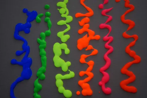 Miniatura 2 de DirectGlow - Pintura fluorescente reactiva para fiestas de témpera ultravioleta (surtido de 6 colores, botellas de 2 onzas)