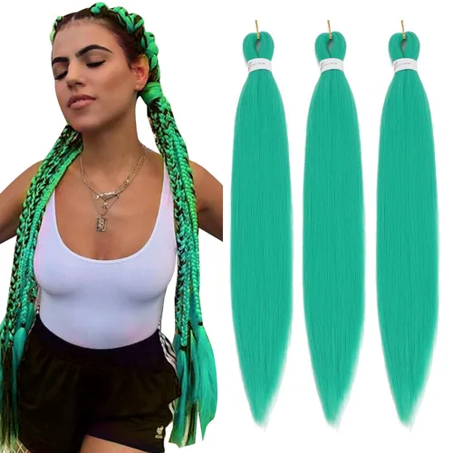 Miniatura 10 de Cabello trenzado preestirado de 26 pulgadas, 8 paquetes 1B, trenzas bohemias de ganchillo con textura Yaki suave para mujeres negras, no tóxico