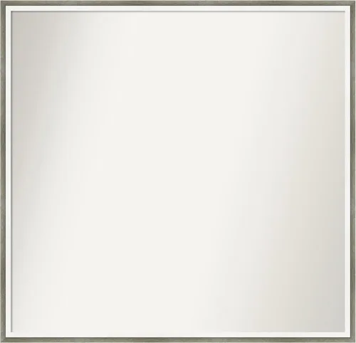 Miniatura 249 de Amanti Art Espejo de baño plateado para sobre el fregadero, 33 x 45 pulgadas, espejo de tocador rectangular blanco plateado y plateado, marco