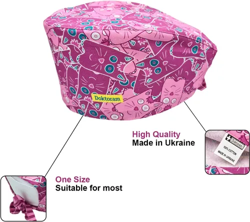 Miniatura 90 de Print Scrub Caps - Sombrero perfecto para enfermeras, médicos y EMTs..