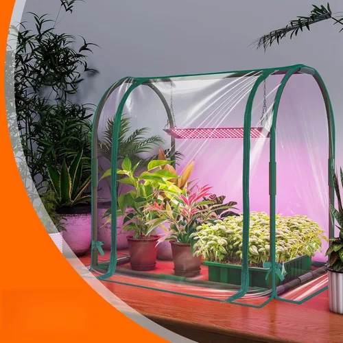 Miniatura 7 de Bstrip Mini invernadero de interior con luces de cultivo, 27.2 pulgadas de largo x 19.9 pulgadas de ancho x 27.2 pulgadas de alto, invernadero