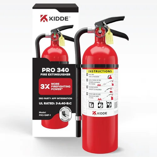 Miniatura 13 de Kidde Extintor de fuego de grado comercial para oficina, escuelas, recargable 1A10BC Extintor recargable y reutilizable para pequeños incendios
