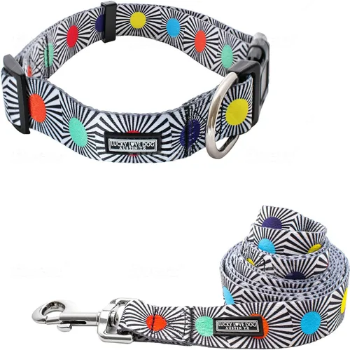 Miniatura 34 de Lucky Love Dog - Collar de perro ajustable con hebilla de fácil clic para los grandes, duradero y cómodo para perros machos y hembras, collar