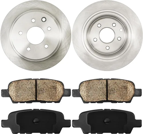 Miniatura 9 de PHILTOP Juego de rotores de freno de disco trasero y pastillas de freno de cerámica para Nissan 2002-2023 Altima, Nissan 2007-2019 Sentra, Nissan