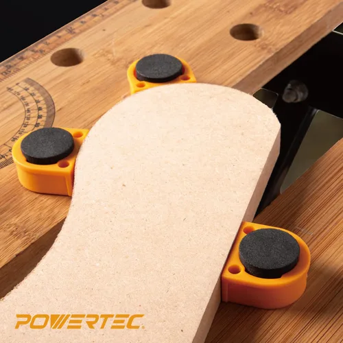 Miniatura 6 de POWERTEC 71188 - 4 perros de banco para agujero de perro de 3/4 pulgadas, con inserto de EVA, herramienta de carpintería para banco de trabajo, mesa